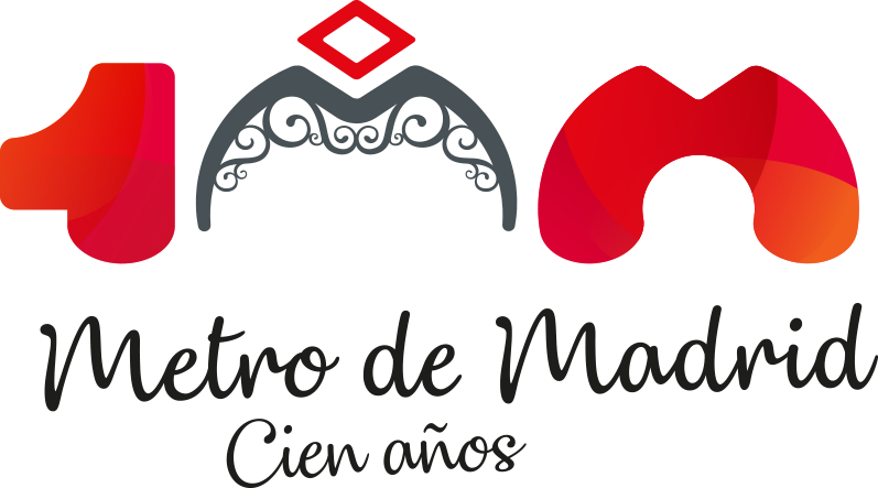Diseño de logotipo 100 años Metro de Madrid.